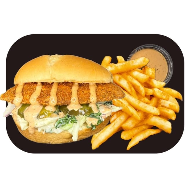 #10 - FISH SANDWICH & CRISPY FRIES.