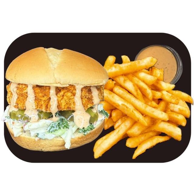 #12 - PORTOBELLO SANDWICH & CRISPY FRIES (Veg Meal).